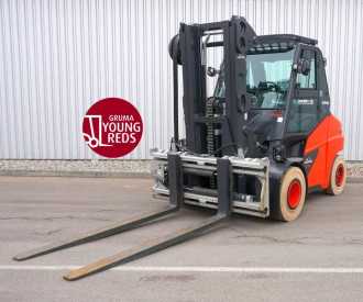 Used Forklift Truck LINDE E 80/900 1279 ELEKTRO VIERRADFRONTSTAPLER (12993957) backdrop