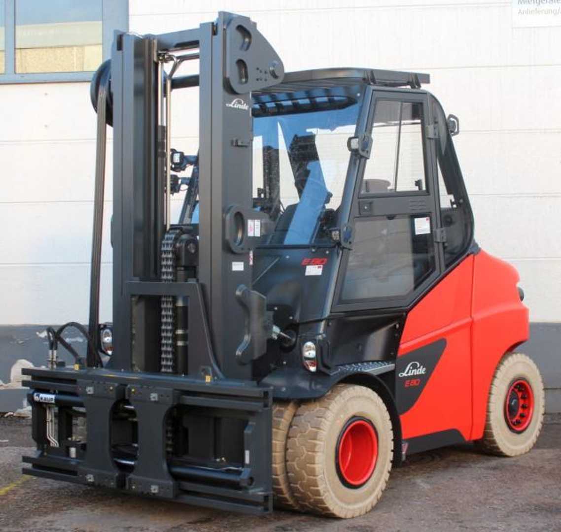 Used Forklift Truck LINDE E 80/900 1279 ELEKTRO VIERRADFRONTSTAPLER (13067624)