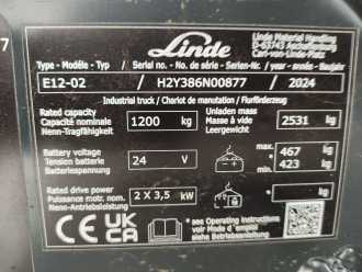 Used Forklift Truck LINDE E12-02/386 EVO ELEKTRO VIERRADFRONTSTAPLER (13042619)