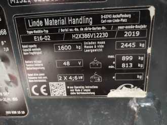 Used Forklift Truck LINDE E16-02-386 EVO ELEKTRO DREIRADFRONTSTAPLER (13019470)