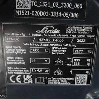 Used Forklift Truck LINDE E16 ELEKTRO DREIRADFRONTSTAPLER (13069932)