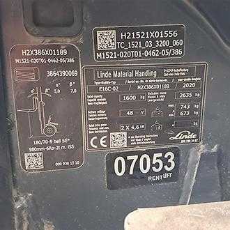 Used Forklift Truck LINDE E16C-386-02 ELEKTRO DREIRADFRONTSTAPLER (13006531)