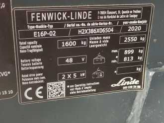 Used Forklift Truck LINDE E16P-02/386 EVO ELEKTRO VIERRADFRONTSTAPLER (13073603)