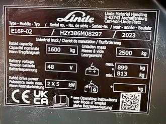 Used Forklift Truck LINDE E16P/386-02 ELEKTRO VIERRADFRONTSTAPLER (12944286)