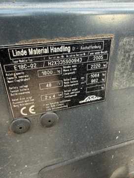 Used Forklift Truck LINDE E18-02 ELEKTRO DREIRADFRONTSTAPLER (13072030)
