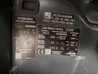 Used Forklift Truck LINDE E20L-02 ELEKTRO VIERRADFRONTSTAPLER (13027729)