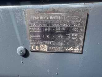 Used Forklift Truck LINDE E25H-01/600 /Baujahr 2017 / Stunden 9044 HH 7,53M ELEKTRO VIERRADFRONTSTAPLER (13065174)