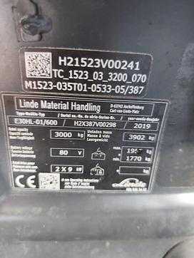 Used Forklift Truck LINDE E30HL-01/600 ELEKTRO VIERRADFRONTSTAPLER (13071203)