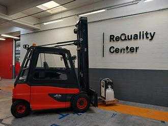 Used Forklift Truck LINDE E50 HL ELEKTRO VIERRADFRONTSTAPLER (13032484)