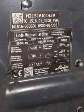 Used Forklift Truck LINDE E50HL-388-01 ELEKTRO VIERRADFRONTSTAPLER (13036703)