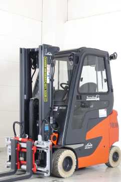 Used Forklift Truck LINDE EG 20 PH 1275-02 ELEKTRO VIERRADFRONTSTAPLER (12937347) backdrop