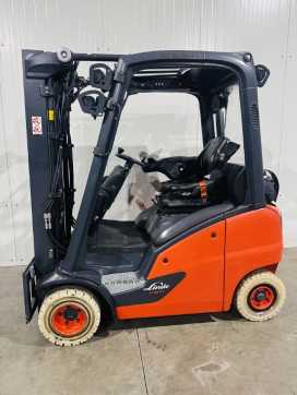 Used Forklift Truck LINDE H 18 T-01 EVO Triplex GAS VIERRADFRONTSTAPLER (13076275)
