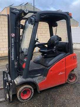 Used Forklift Truck LINDE H-18D DIESEL VIERRADFRONTSTAPLER (12391943) backdrop