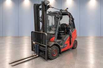 Used Forklift Truck LINDE H 20 T/600 - 02 /58525/ GAS VIERRADFRONTSTAPLER (13066207) backdrop