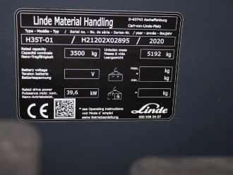 Used Forklift Truck LINDE H 35 T-01 1202 GAS VIERRADFRONTSTAPLER (13064715)