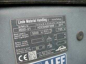 Used Forklift Truck LINDE H 50 D-01 DIESEL VIERRADFRONTSTAPLER (11733956)
