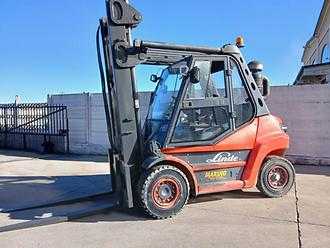 Used Forklift Truck LINDE H 60 DIESEL VIERRADFRONTSTAPLER (13032635) backdrop