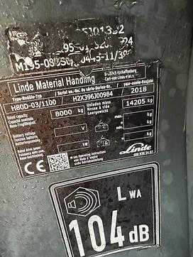 Used Forklift Truck LINDE H 80 D -03 1100  DIESEL VIERRADFRONTSTAPLER (13025263)