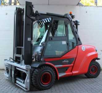 Used Forklift Truck LINDE H 80 D/1100 EVO 396-03 DIESEL VIERRADFRONTSTAPLER (12993139)