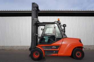 Used Forklift Truck LINDE H 80 D/1100 EVO 396-03 DIESEL VIERRADFRONTSTAPLER (13002499)