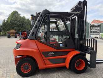 Used Forklift Truck LINDE H 80 T-03 GAS VIERRADFRONTSTAPLER (13058138)