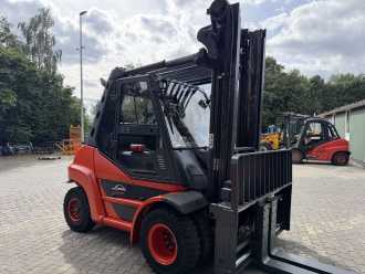 Used Forklift Truck LINDE H 80 T-03 GAS VIERRADFRONTSTAPLER (13058138)