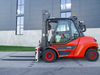Used Forklift Truck LINDE H 80D-03/900 DIESEL VIERRADFRONTSTAPLER (12734005)