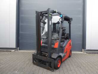 Used Forklift Truck LINDE H14T-01 GAS VIERRADFRONTSTAPLER (13064168) backdrop