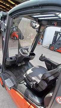 Used Forklift Truck LINDE H20D-01 DIESEL VIERRADFRONTSTAPLER (13001370)
