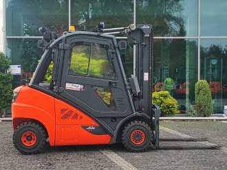 Used Forklift Truck LINDE H25D-02 DIESEL VIERRADFRONTSTAPLER (13005422)