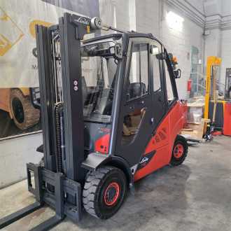 Used Forklift Truck LINDE H25D-02 DIESEL VIERRADFRONTSTAPLER (13059584)