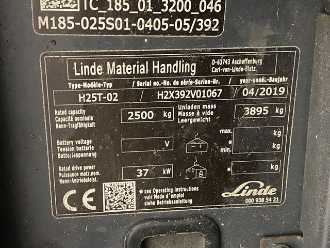 Used Forklift Truck LINDE H25T-02 GAS VIERRADFRONTSTAPLER (13024938)