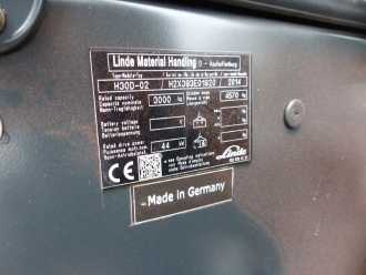 Used Forklift Truck LINDE H30D-02 DIESEL VIERRADFRONTSTAPLER (13046340)