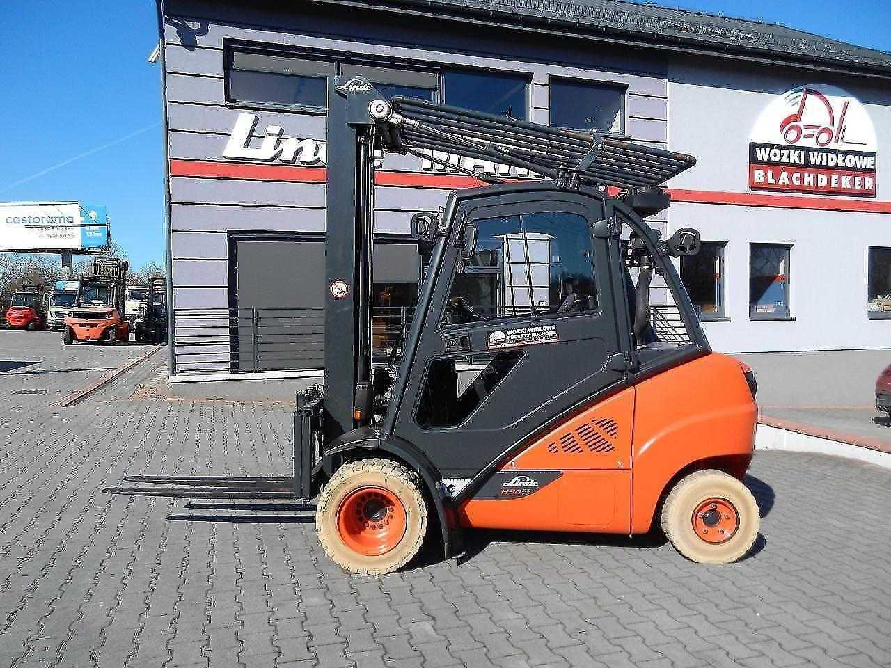 Used Forklift Truck LINDE H30D-02 Triplex , side shift DIESEL VIERRADFRONTSTAPLER (12999445)