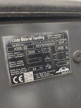 Used Forklift Truck LINDE H30D-393-02 DIESEL VIERRADFRONTSTAPLER (13065860)