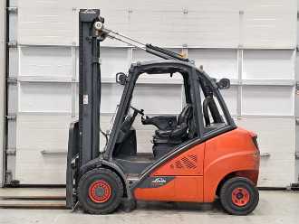 Used Forklift Truck LINDE H35D-02 DIESEL VIERRADFRONTSTAPLER (13038082)