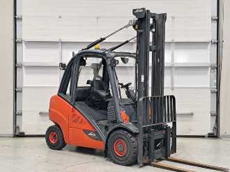 Used Forklift Truck LINDE H35D-02 DIESEL VIERRADFRONTSTAPLER (13038082)