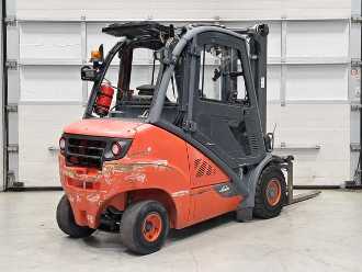Used Forklift Truck LINDE H35D-02 DIESEL VIERRADFRONTSTAPLER (13055746)