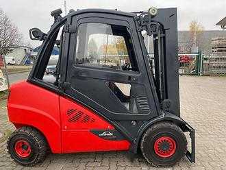 Used Forklift Truck LINDE H35D-02 Triplex Mat DIESEL VIERRADFRONTSTAPLER (12913801)