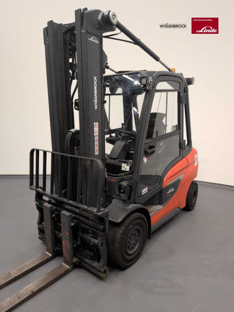 Used Forklift Truck LINDE H35D-1202-01 DIESEL VIERRADFRONTSTAPLER (13067967)