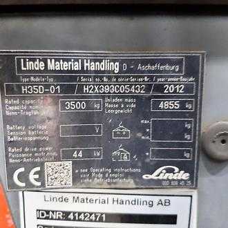 Used Forklift Truck LINDE H35D DIESEL VIERRADFRONTSTAPLER (13069133)
