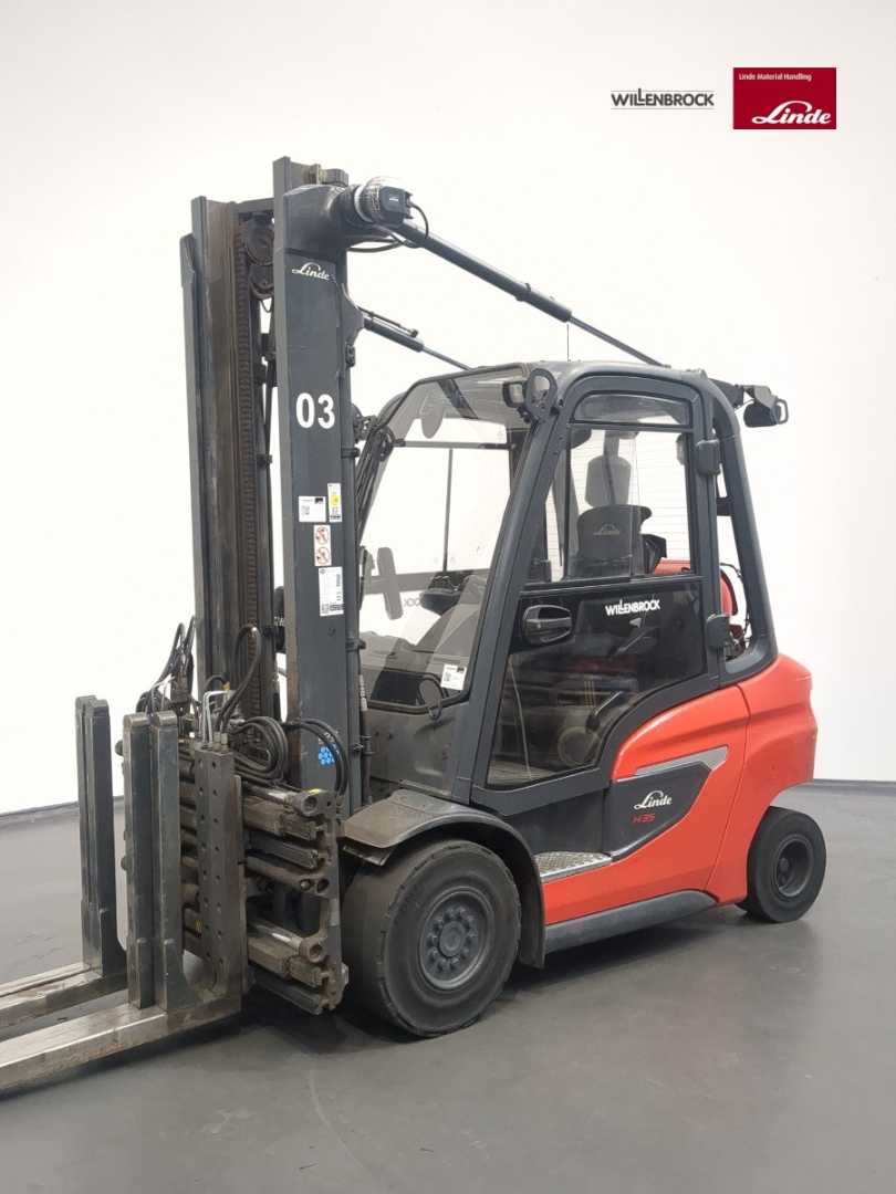 Used Forklift Truck LINDE H35T-1202-01 GAS VIERRADFRONTSTAPLER (13065237)