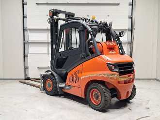 Used Forklift Truck LINDE H40T-02 GAS VIERRADFRONTSTAPLER (12921360)