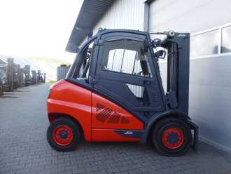 Used Forklift Truck LINDE H45D-02 DIESEL VIERRADFRONTSTAPLER (13071232)