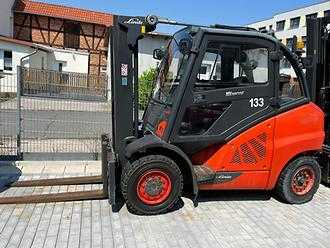 Used Forklift Truck LINDE H45D DIESEL VIERRADFRONTSTAPLER (12795656) backdrop