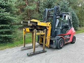 Used Forklift Truck LINDE H50D-01 DIESEL VIERRADFRONTSTAPLER (12917254) backdrop