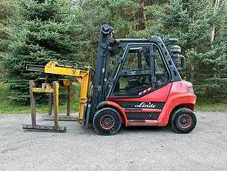 Used Forklift Truck LINDE H50D-01 DIESEL VIERRADFRONTSTAPLER (12917254)