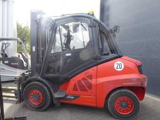 Used Forklift Truck LINDE H50D-02/600 DIESEL VIERRADFRONTSTAPLER (13047562)