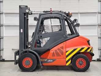 Used Forklift Truck LINDE H50D-02/600 DIESEL VIERRADFRONTSTAPLER (13050454)