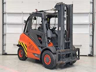 Used Forklift Truck LINDE H50D-02/600 DIESEL VIERRADFRONTSTAPLER (13050454)